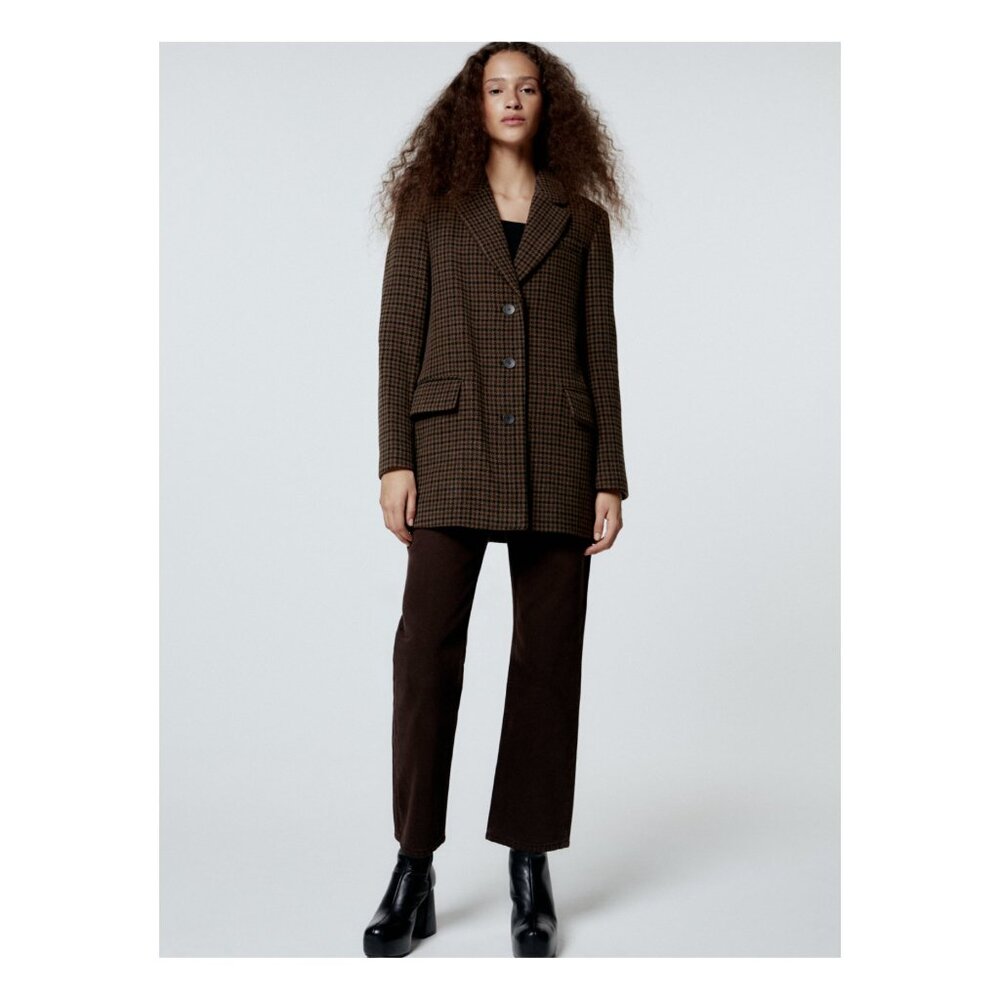 Zara Oversized Checkered Blazer - Women's Size Small